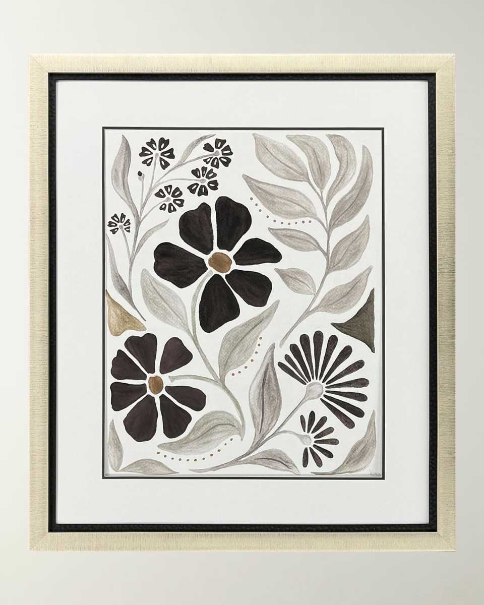 "Modern Petals III" Framed Giclee on Paper